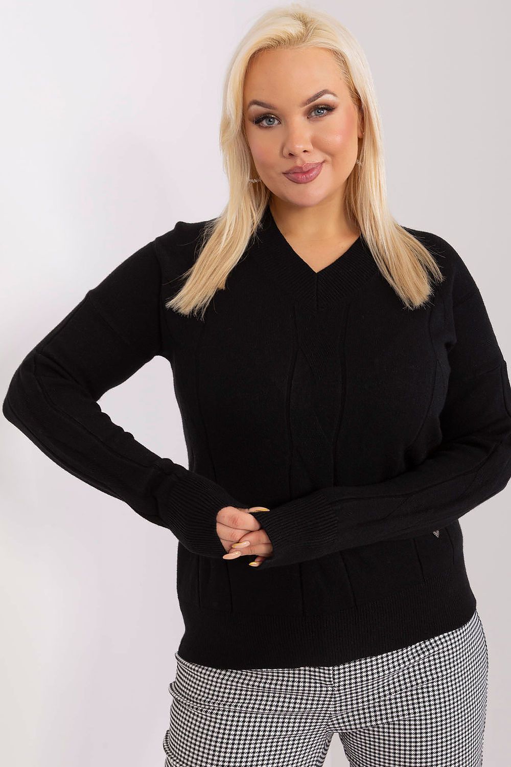 sweater plus size model 190061 Factory Price