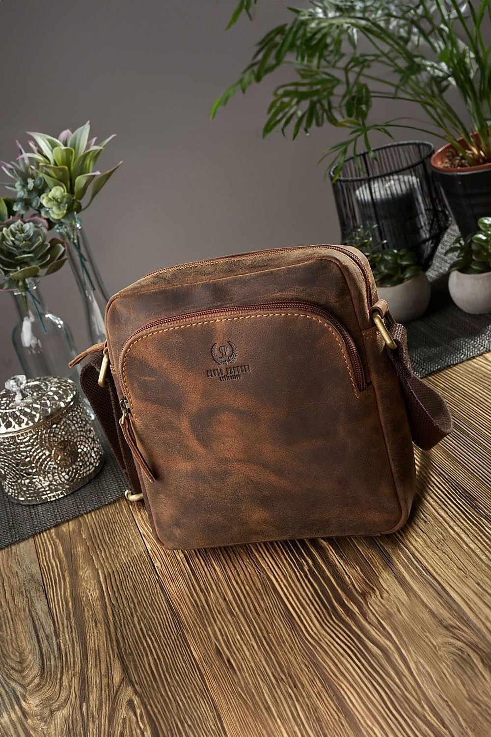 Handtasche aus Naturleder, Modell 191536 Galanter