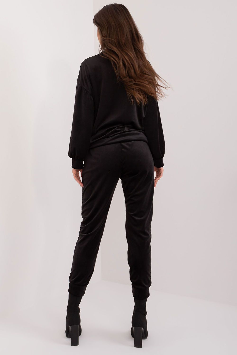 Velours broek met trekkoord en ribboorden - alledaags comfort voor dames