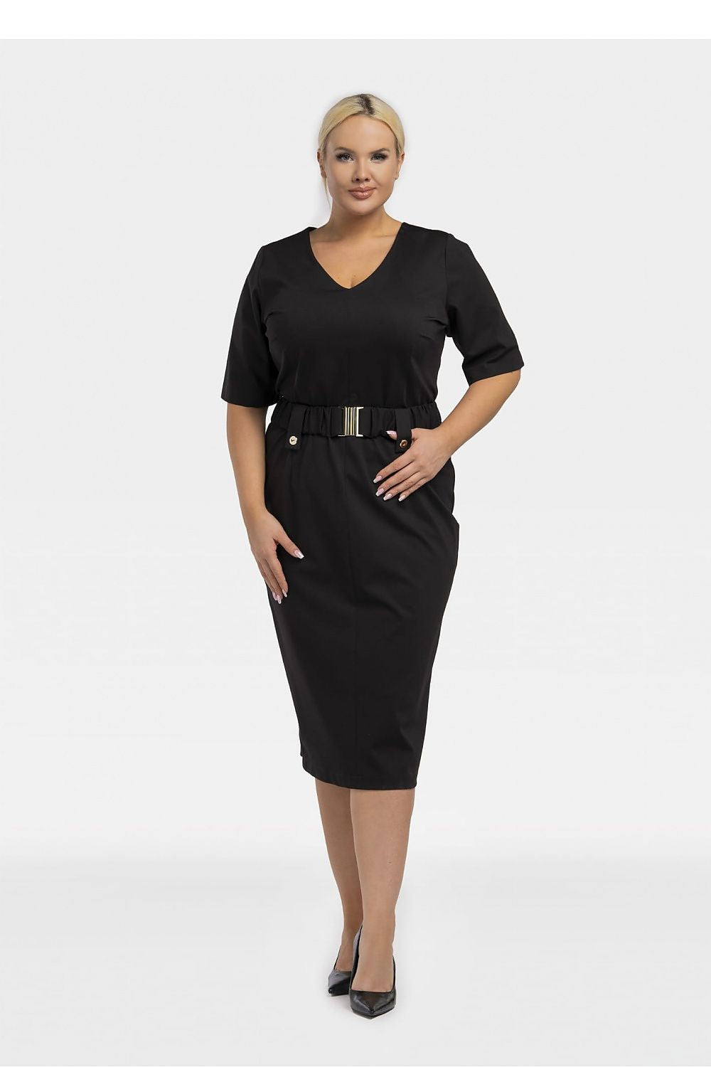  Plus size jurk model 195025 Karko 