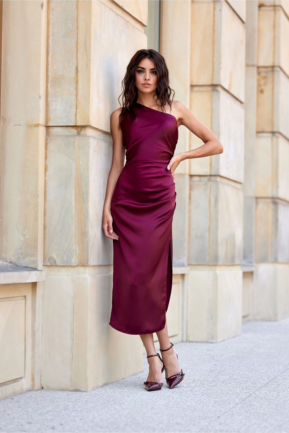 Aurora Pleated Midi Dress | 200159 Roco Fashion