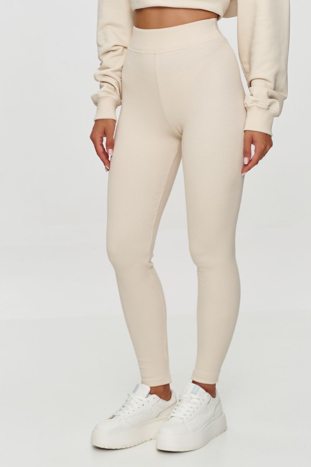 Lange Leggings Modell 202958 Makadamia