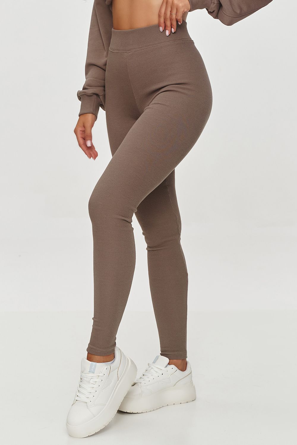 Lange Leggings Modell 202958 Makadamia