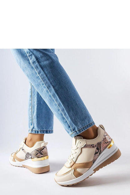 ChicTread Beige Edition sneakers met sleehak en ecologisch suède leer