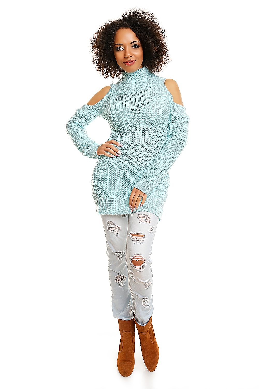 thick sweater model 84347 PeeKaBoo