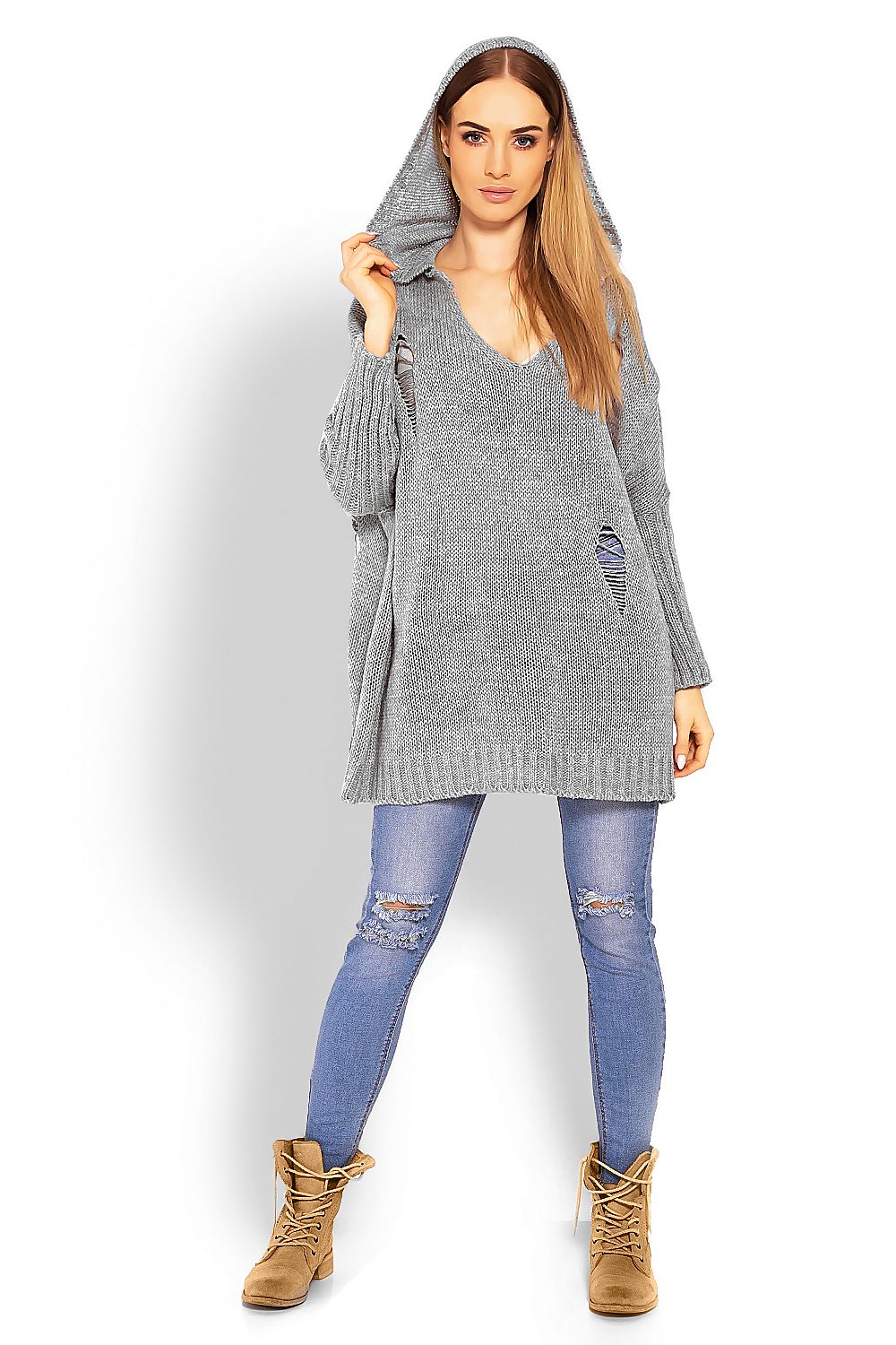 long sweater model 114564 PeeKaBoo