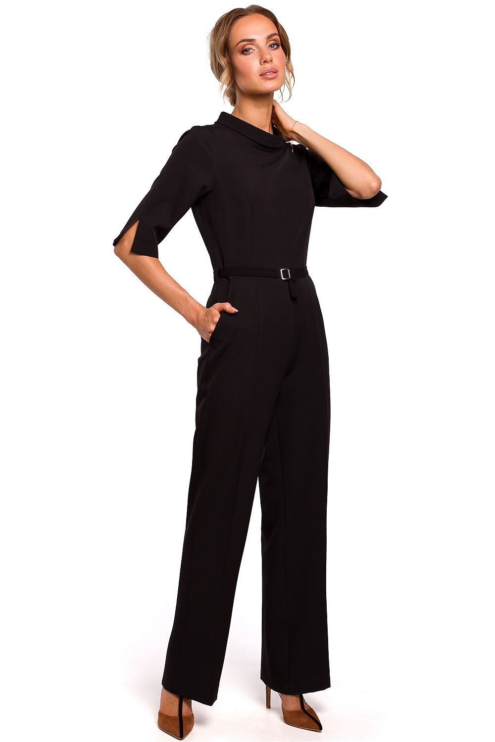 Jumpsuit met getailleerde top en rechte pijp