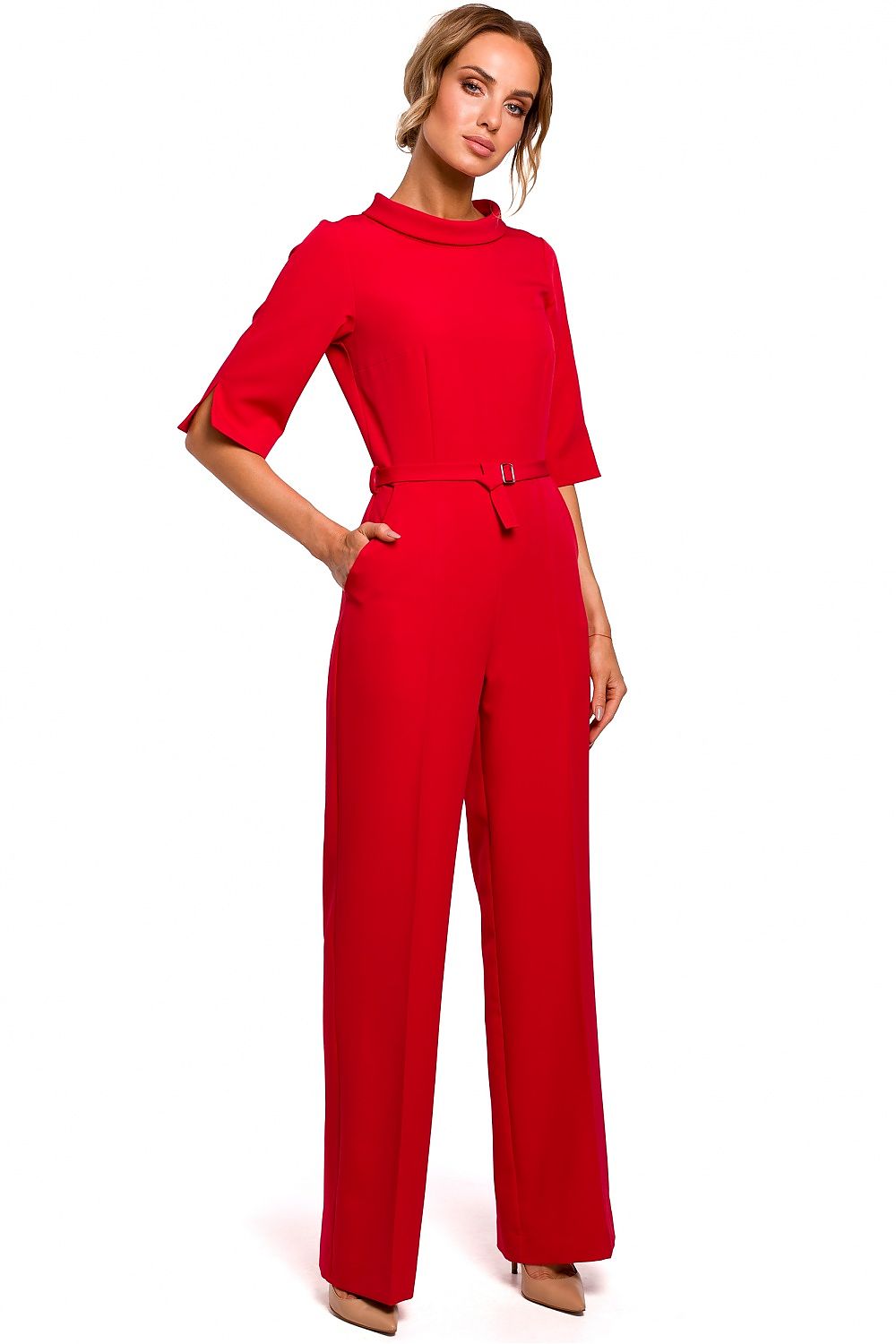 Jumpsuit met getailleerde top en rechte pijp