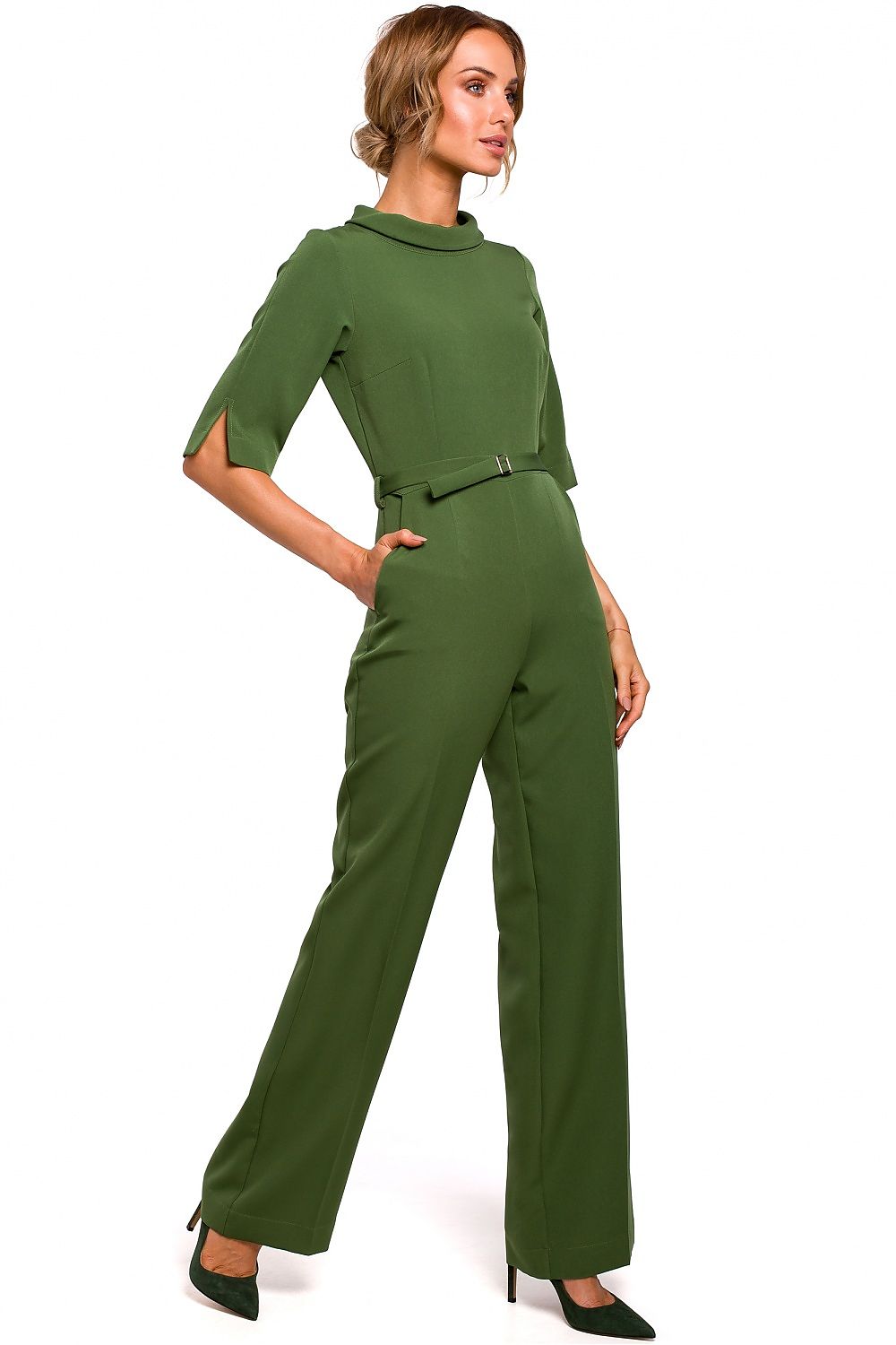 Jumpsuit met getailleerde top en rechte pijp