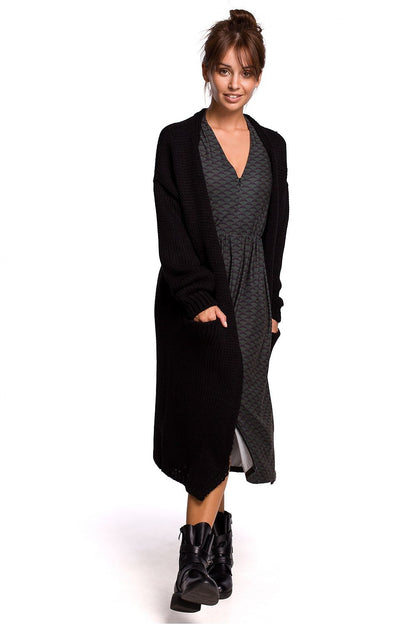 ThermoPocket Cardigan 148251 BE Knit grijs met zakken