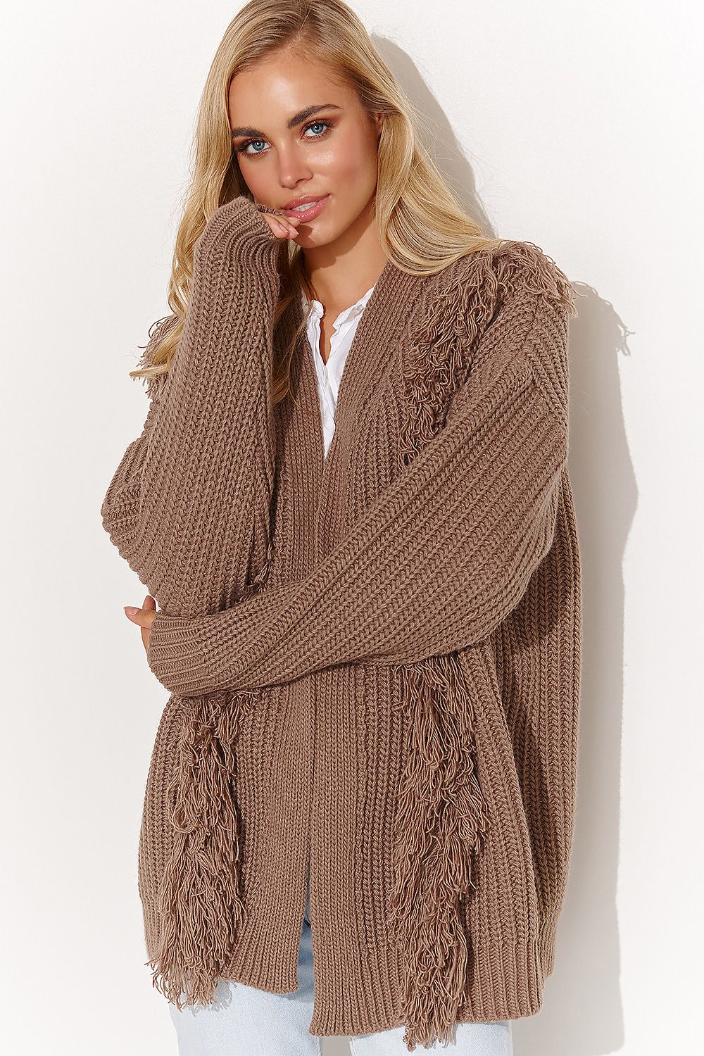 Strickjacke Modell 185224 Makadamia