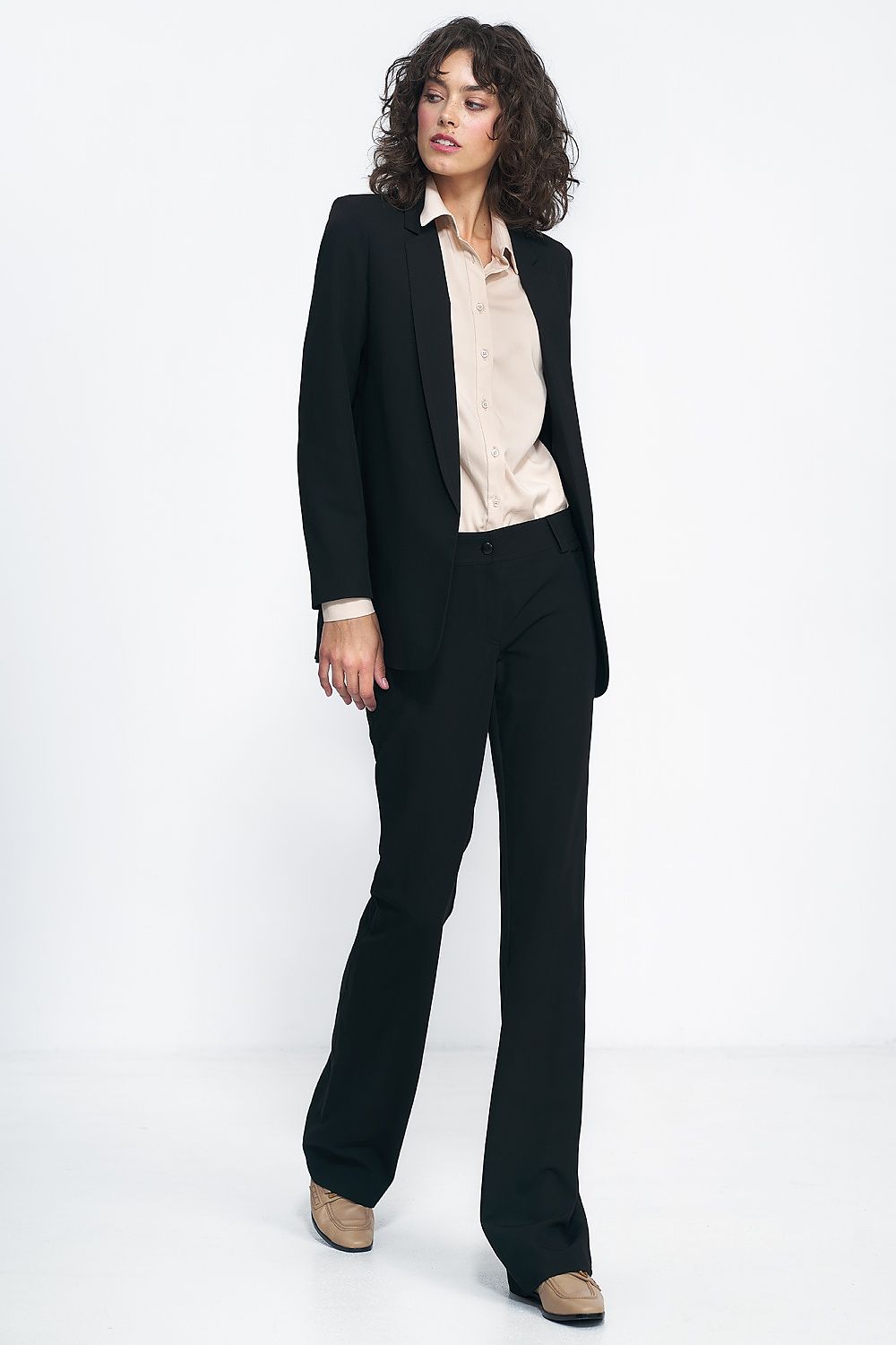 Roco Siena Modern Edge Blazer in antraciet – knoploos design met tailord snit