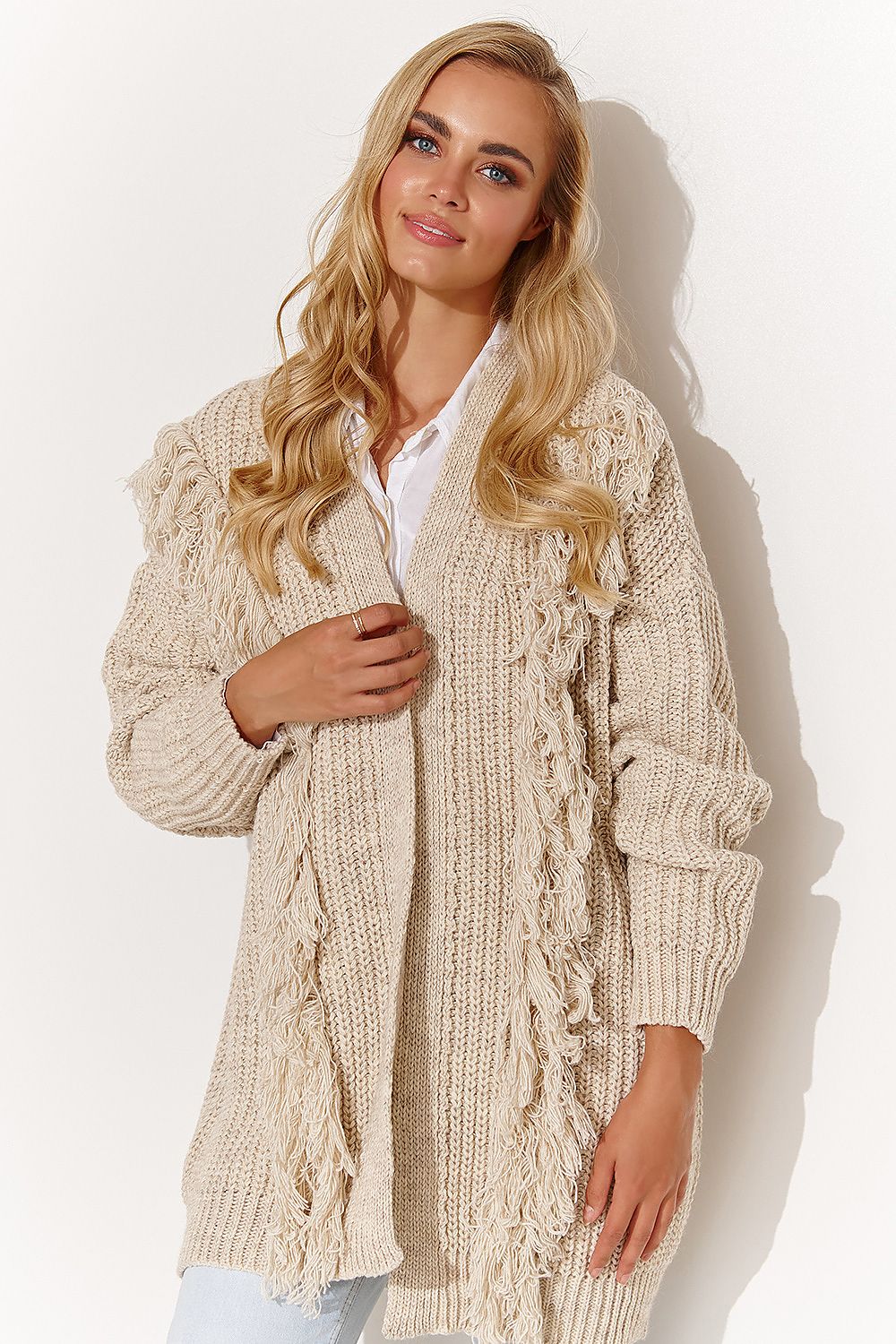 Strickjacke Modell 185224 Makadamia