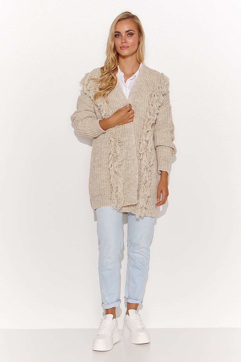 Strickjacke Modell 185224 Makadamia