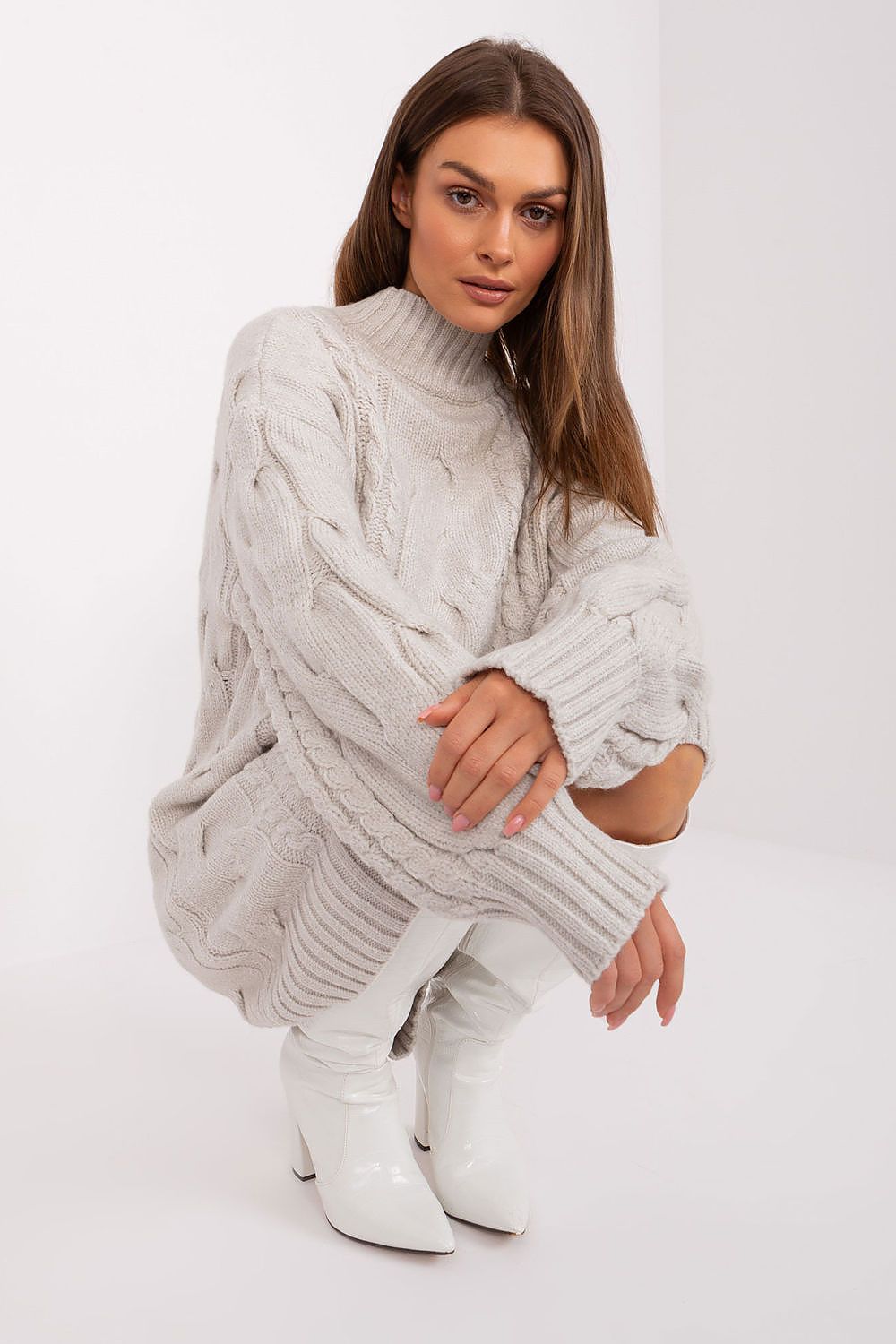 Langer Pullover Modell 185743 AT