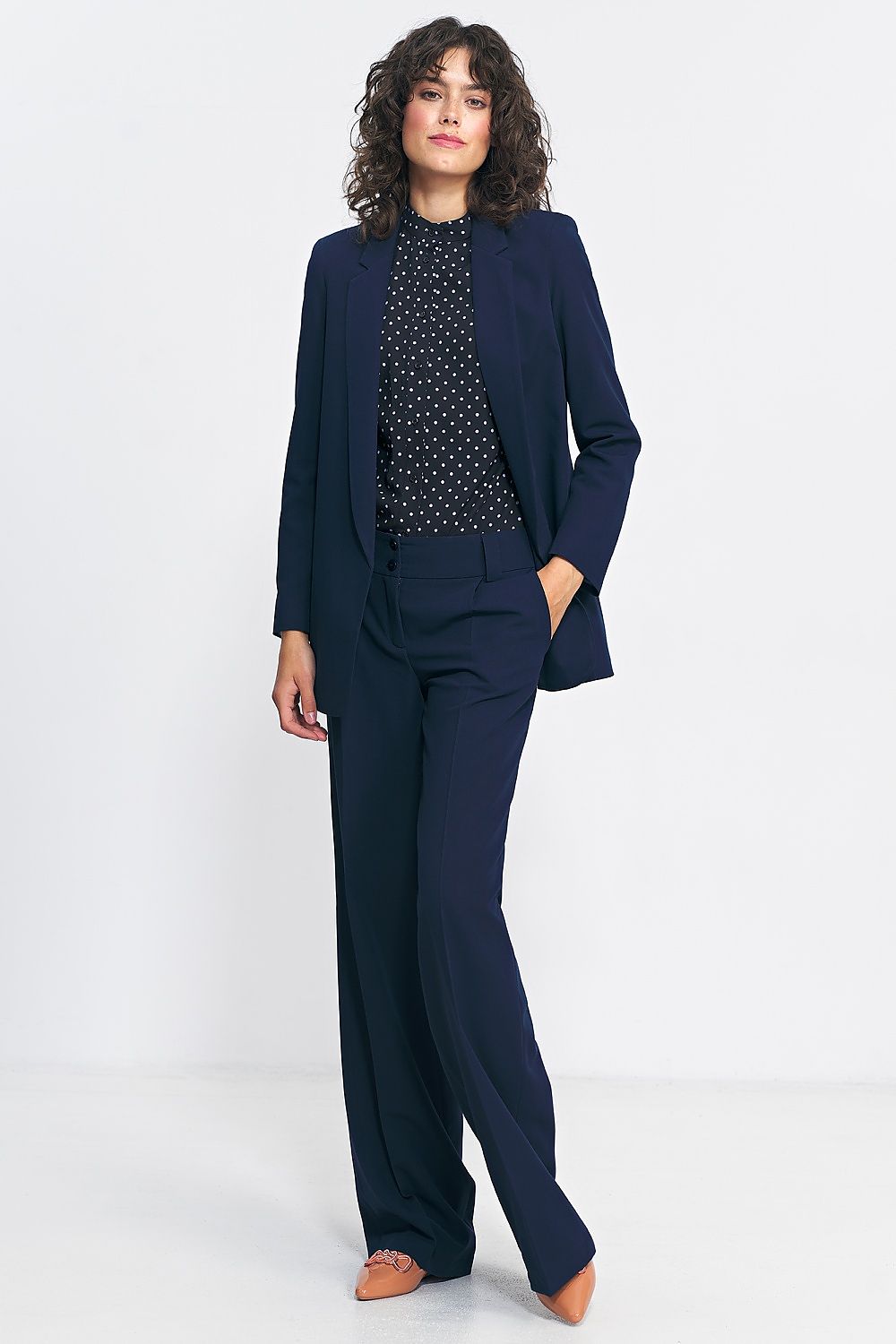 Roco Siena Modern Edge Blazer in antraciet – knoploos design met tailord snit