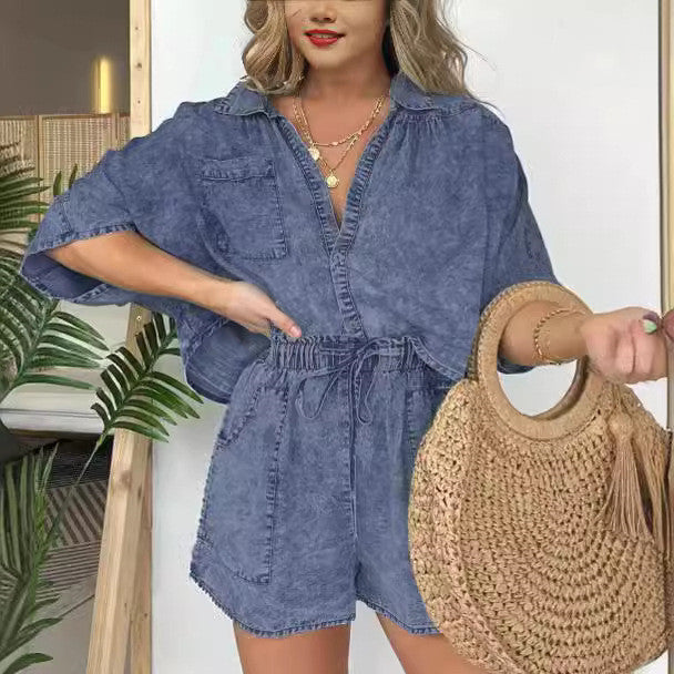 Trendy denim urban set for the summer