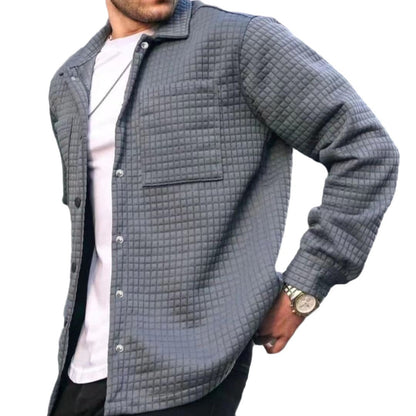 Plus Size Men's Coat - Casual Long Sleeve Fashion Coat