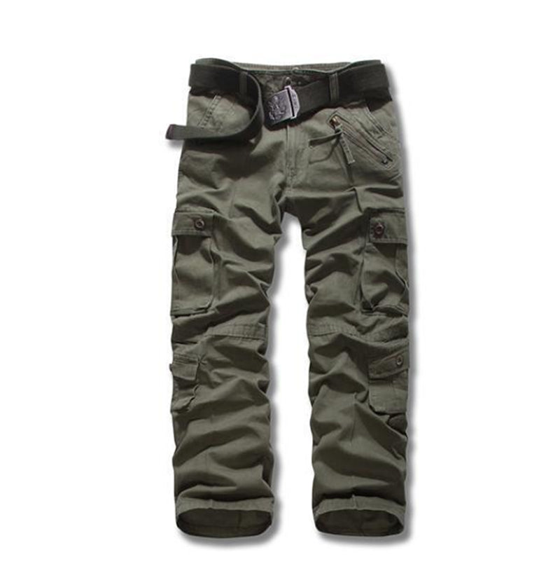 100% Cotton Long Men Pants Tactical Multi-pocket Outdoor Pants