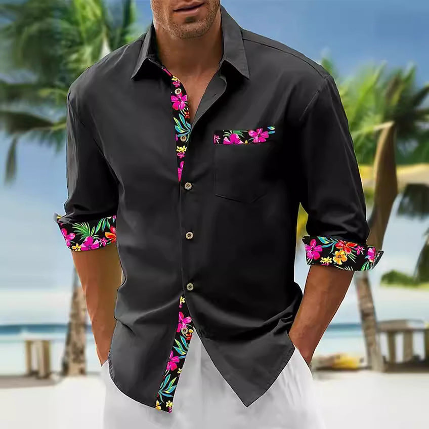 New Linen Shirt for Men with Trendy Print – Popular Men's Shirts