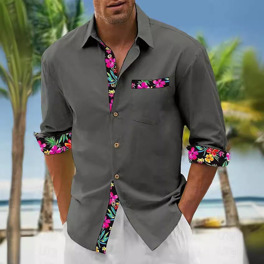 New Linen Shirt for Men with Trendy Print – Popular Men's Shirts