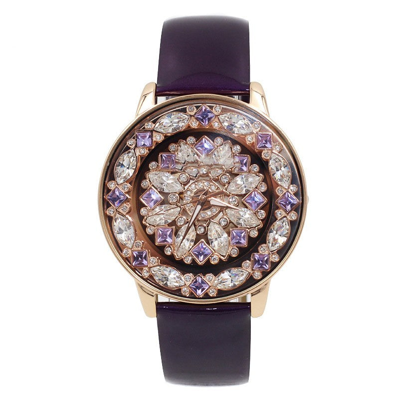 Luxury British Style Waterproof Ladies Watch with Diamonds