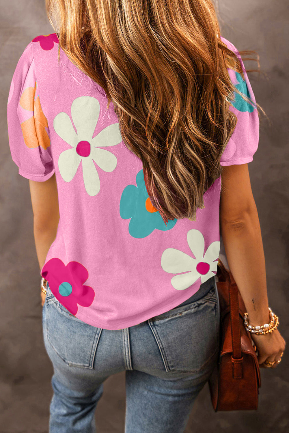 Black Tee with floral print