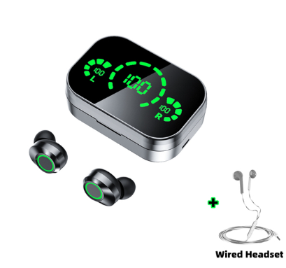 YD03 Drahtloses Bluetooth-Headset TWS Smart Digital Display mit großem Bildschirm und Atemlicht im Ohr