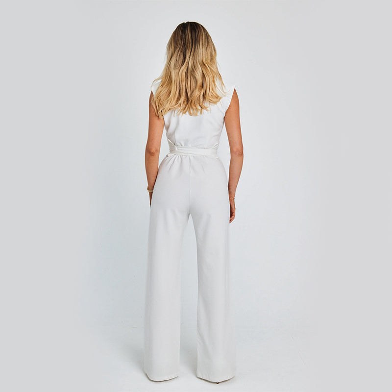 Elegante jumpsuit met wijde pijpen voor de zomer - Stijlvol en comfortabel