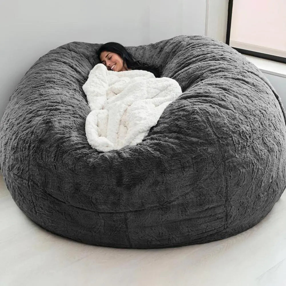 Heat Up Your Winter with the Luxury Faux Fur Lounge Beanbag – Where Comfort Becomes Queen!