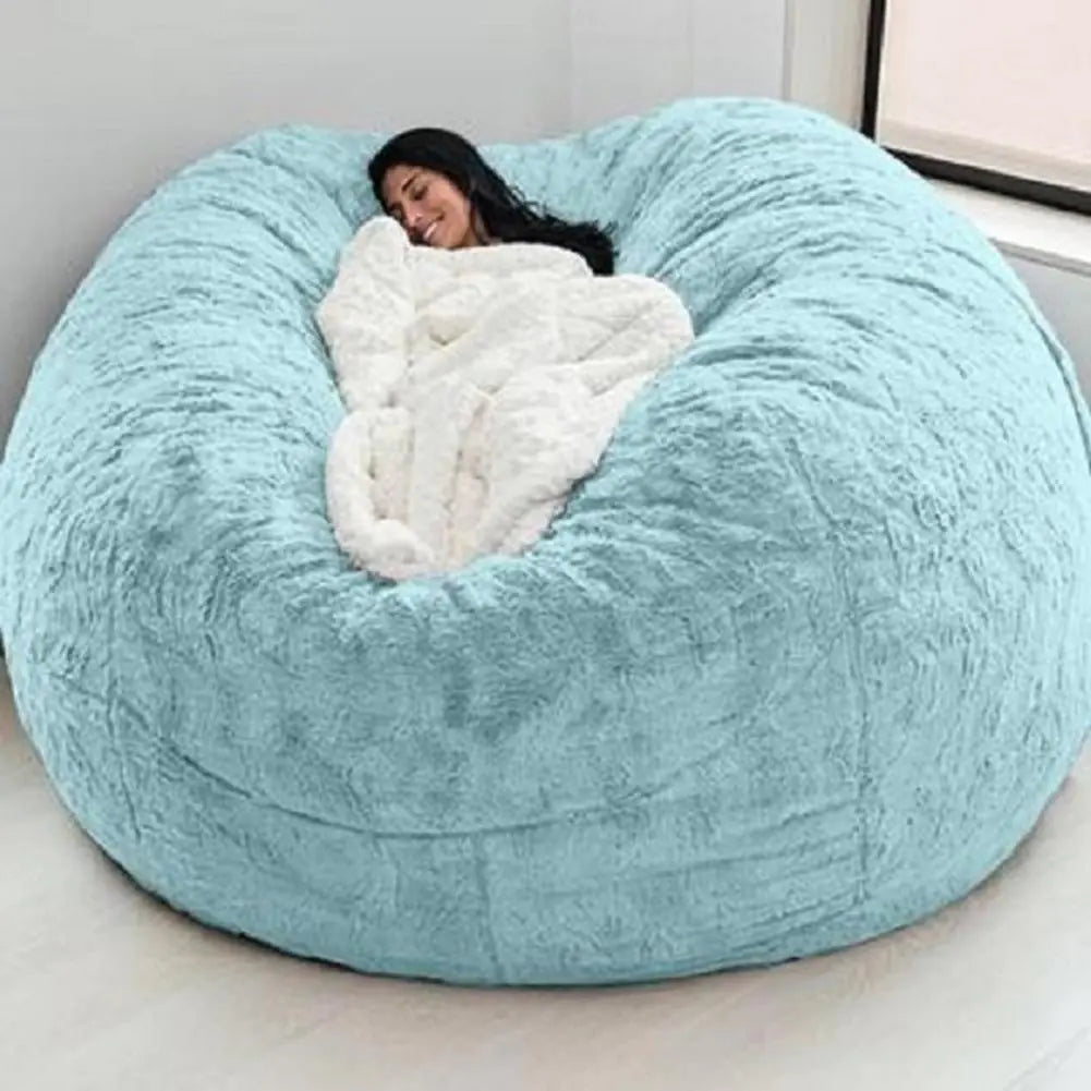 Heat Up Your Winter with the Luxury Faux Fur Lounge Beanbag – Where Comfort Becomes Queen!