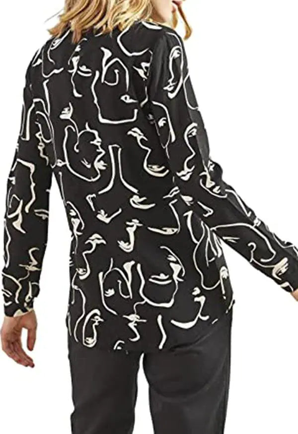 Fashion long sleeve shirt with print